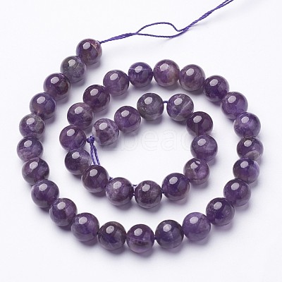 Round Amethyst Beads Strands X-GSR10mmC062-1