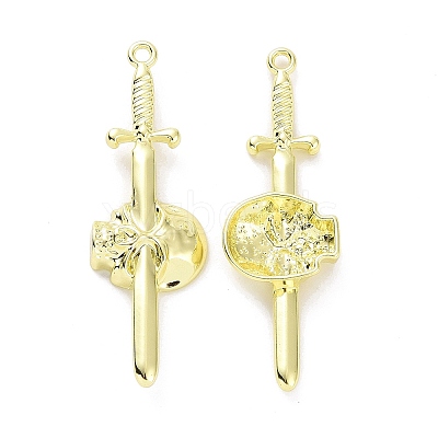Rack Plating Alloy Pendants PALLOY-D007-67LG-1