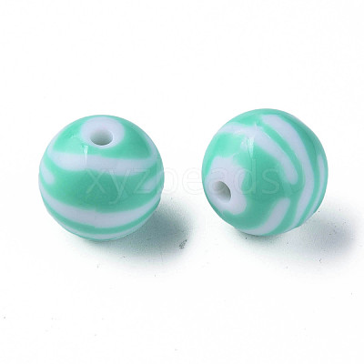 Opaque Striped Acrylic Beads MACR-S373-27B-07-1