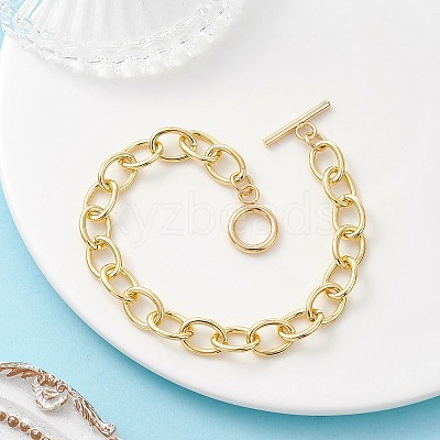 Brass Cable Chains Bracelets for Women BJEW-JB12754-1