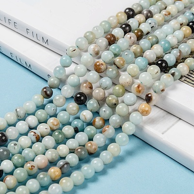 Natural Flower Amazonite Beads Strands Z26N5018-1
