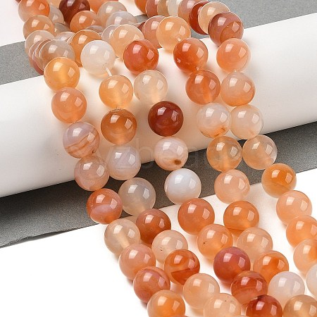 Natural Red Agate Beads Strands G-A248-A06-04-1