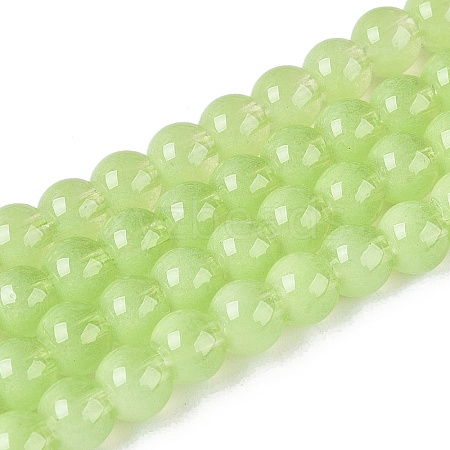 Transparent Glass Imitation Cat Eye Beads Strands GLAA-Q110-01B-09-1