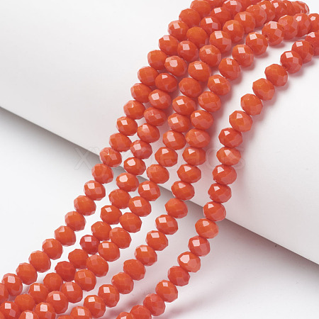 Opaque Solid Color Glass Beads Strands EGLA-A034-P3mm-D03-1