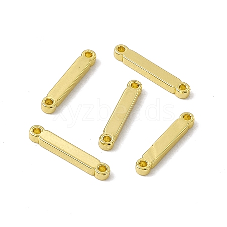 Rack Plating Brass Letter Connector Charms KK-C007-38G-I-1