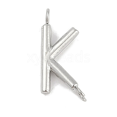 304 Stainless Steel Letter Connector Charms STAS-M108-01P-11-1