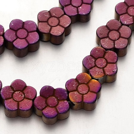 Electroplate Non-magnetic Synthetic Hematite Beads Strands G-F300-07-04-1