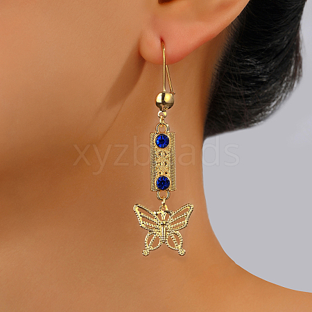 Fashionable Classic Brass Butterfly Dangle Earrings for Women DY2162-3-1