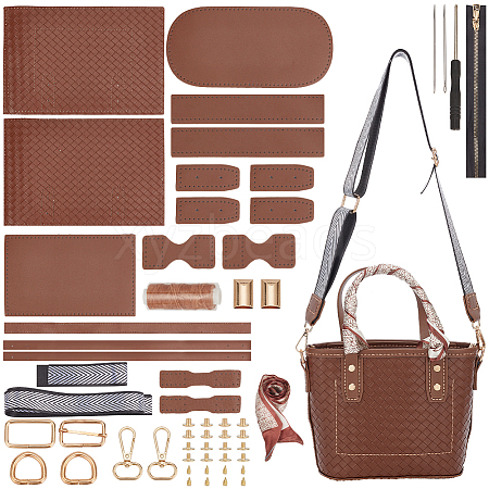 DIY Women's PU Leather Shoulder Tote Bag Kits DIY-WH0495-04B-1