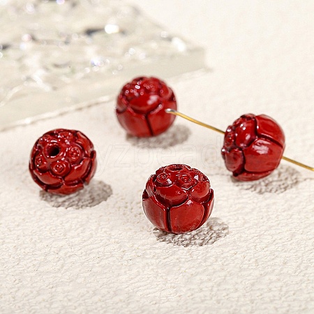 Handmade Cinnabar Beads PW-WG37009-08-1