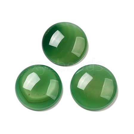 Natural Green Onyx Agate Cabochons G-E492-F-04-1