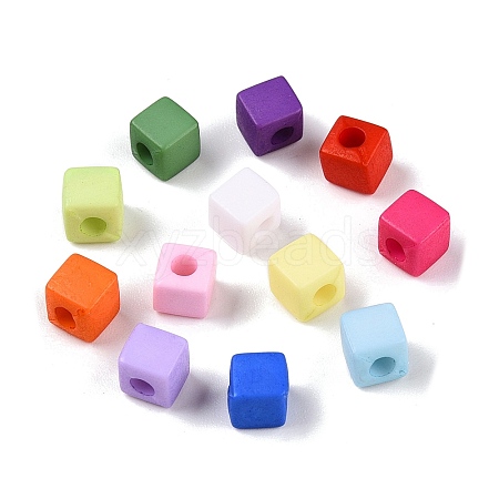 Opaque Acrylic Beads SACR-T105-01-1