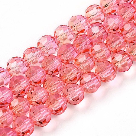 Baking Paint Transparent Glass Beads Strands DGLA-A035-T6mm-A01-1