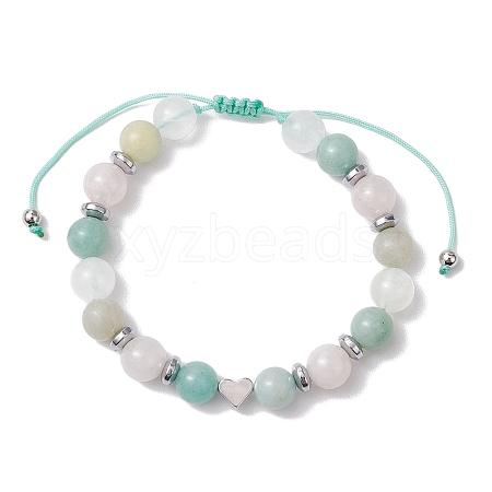 Gemstone Braided Bead Bracelets for Women Girl BJEW-JB11140-1