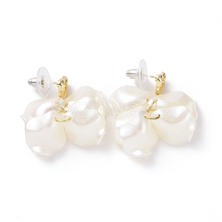 Acrylic Imitation Shell Dangle Earrings EJEW-L281-04A-1