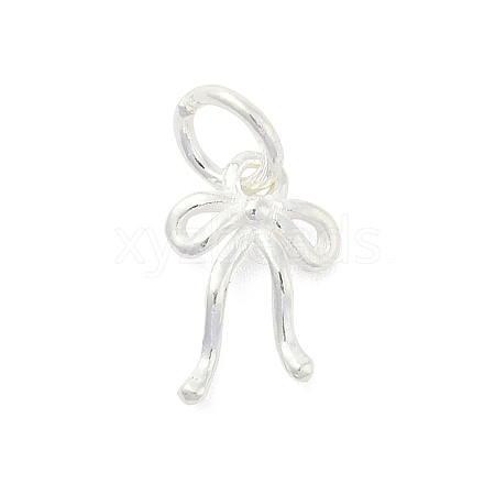 925 Sterling Silver Bowknot Charms with Jump Rings STER-M021-01S-02-1