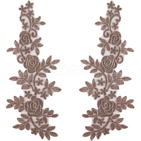 Flower Polyester Embroidery Lace Appliques DIY-WH20011-03A-1