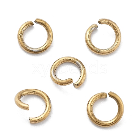 Ion Plating(IP) 304 Stainless Steel Open Jump Rings STAS-M081-01G-08-1