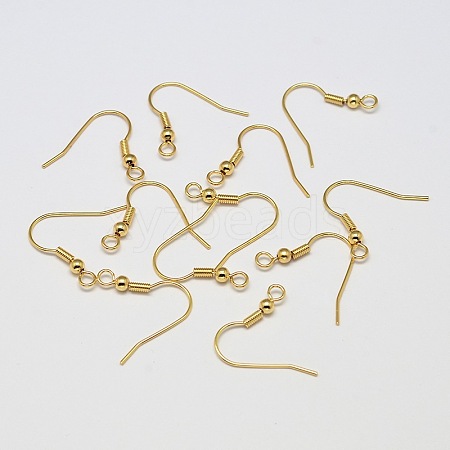 Brass Earring Hooks X-KK-L137-03G-NR-1