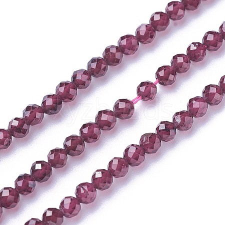 Natural Garnet Beads Strands LS-G-F619-17A-3mm-1
