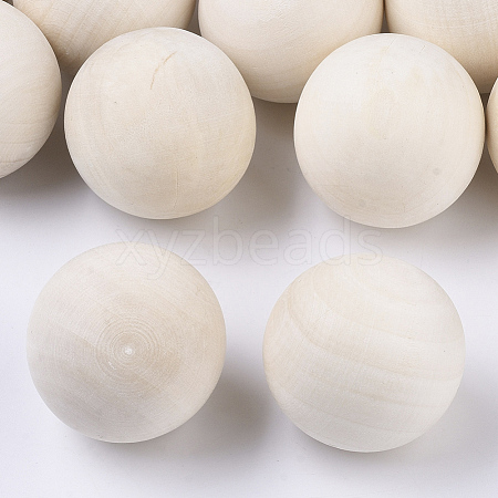 Natural Wooden Round Ball WOOD-T014-40mm-1