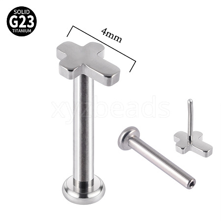 G23 Titanium Threadless Labrets WG192F4-08-1