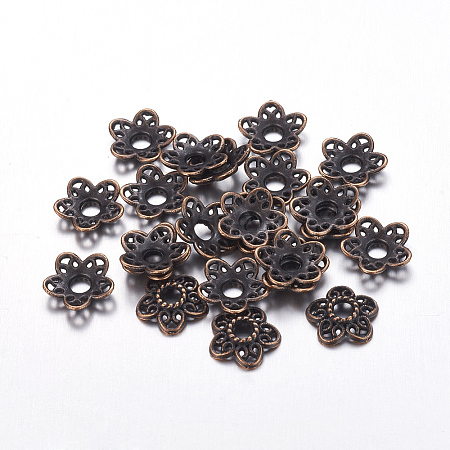 Tibetan Style Alloy Bead Caps LS-RLF10597Y-NF-1