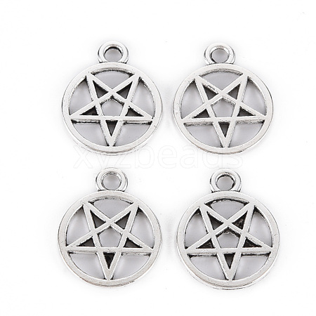 Tibetan Style Alloy Pendants TIBE-S323-103AS-RS-1