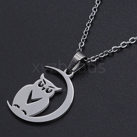 Non-Tarnish 201 Stainless Steel Pendants Necklaces NJEW-S105-JN707-45-1-1