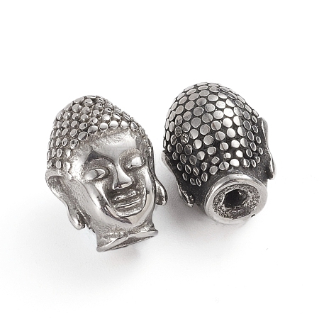 Buddhist 316 Surgical Stainless Steel Beads X-STAS-G222-02AS-1