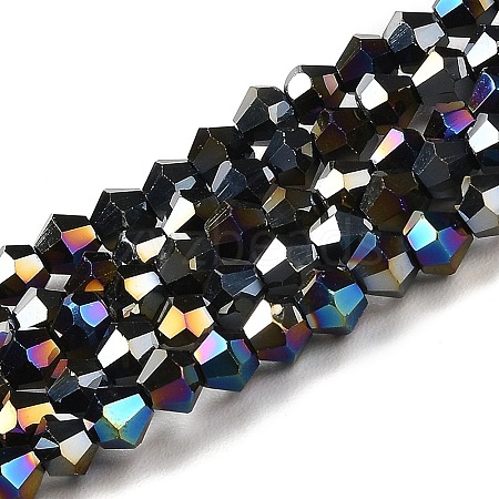 Transparent Electroplate Glass Beads Strands LS-GLAA-F029-4mm-A02-1