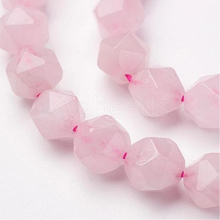 Natural Rose Quartz Bead Strands G-P213-11-6mm-1