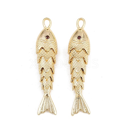 Brass Micro Pave Cubic Zirconia Pendants X-KK-A269-01C-G-1