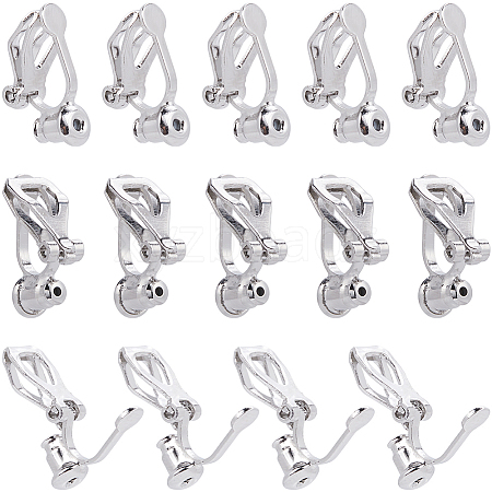 24Pcs Brass Clip-on Earring Findings FIND-SC0013-11P-1