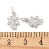 Rack Plating Brass Micro Pave Clear Cubic Zirconia Pendants KK-B093-14P-3