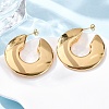 C-Shaped 304 Stainless Steel Stud Earrings EJEW-A125-21G-2