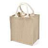 Jute Tote Bags Soft Cotton Handles Laminated Interior ABAG-F003-03-3