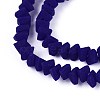 Frosted Opaque Glass Beads Strands GLAA-N017-4mm-20-4