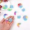 10 Sets Gradient Color Opaque Resin Pendants RESI-SZ0001-91G-3