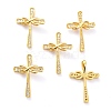 Brass Micro Pave Clear Cubic Zirconia Pendants ZIRC-L100-093G-1