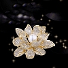 Flower Alloy Crystal Rhinestone Brooch PW-WG24C40-01-2