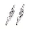304 Stainless Steel Lobster Claw Clasps STAS-P146-A09-1.4mm-2