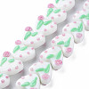 Opaque Handmade Bumpy Lampwork Beads Strands LAMP-T007-20-2