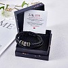 Word Love You Forever Braided Leather Triple Layer Multi-strand Bracelet JB750A-2