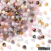1000Pcs 10 Colors Electroplate Transparent Glass Beads EGLA-YW0005-72C-1