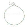 Faceted Rondelle Glass Beaded Necklace for Women NJEW-M208-01C-3