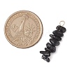 Gradient Color Natural Smoky Quartz & Natural Obsidian & Natural Labradorite Chip Beaded Pendants PALLOY-JF02795-07-2