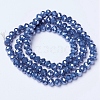 Electroplate Glass Beads Strands EGLA-A044-P4mm-A16-2