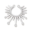 Brass Micro Pave Clear Cubic Zirconia Connector Charms CU-CBAEC29-01P-1