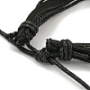 Braided PU Leather & Waxed Cords Multi-strand Bracelets BJEW-P329-09A-G-3